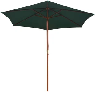 vidaXL Parasol ogrodowy, 270x270 cm, drewno, zielony - Parasole ogrodowe - miniaturka - grafika 4