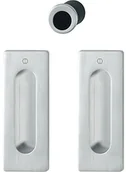 Akcesoria do drzwi - HOPPE klamka do drzwi przesuwnych muszla zestaw M464  bez rozety na zamek, kwadratowe BL, chromowany matowy | uchwyty muszelkowe - miniaturka - grafika 1
