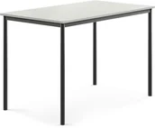 Meble do szkół i przedszkoli - AJ Produkty Biurko SONITUS, 1400x800x900 mm, szary laminat, antracyt - miniaturka - grafika 1