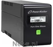 Listwy zasilające - POWER WALKER UPS POWER WALKER LINE-I 800VA 3xIEC RJ11/45 IN/OUT USB LCD (VI 800 SW) - miniaturka - grafika 1
