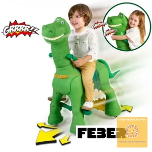 Feber FEBER Dinosaur Na Akumulator 12V Interaktywny Jeździk STREFADZIECIAKOW.PL 12630 - Pojazdy elektryczne dla dzieci - miniaturka - grafika 3