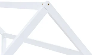 vidaXL Rama łóżka dziecięcego, biała, lite drewno sosnowe, 70 x 140 cm vidaXL - Łóżka dla dzieci i młodzieży - miniaturka - grafika 6
