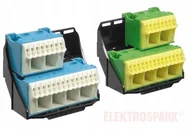 Bezpieczniki elektryczne - Hager Bloki zaciskowe Qc Pe/n na wspornik 2szt. - miniaturka - grafika 1