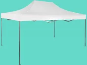 Pawilony ogrodowe - Namiot ekspresowy 3x4,5m  stalowy, Biały, Bez ścian bocznych - miniaturka - grafika 1