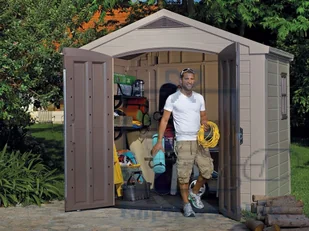 Keter Domek narzędziowy Factor, kremowy, 256,5x182x243 cm - Altany ogrodowe - miniaturka - grafika 42