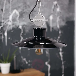 Milstone - industrialna lampa wisząca, czarna - Lampy sufitowe - miniaturka - grafika 2
