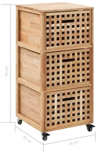 vidaXL vidaXL Szafka łazienkowa, 41x41x91 cm, lite drewno orzecha włoskiego - Szafki łazienkowe - miniaturka - grafika 8