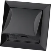 Gniazdka elektryczne - LEDart łazienkowe kuchenne IP44 Opal czarny Mat - miniaturka - grafika 1