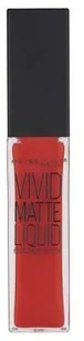 Maybelline MAYBELLINE_Vivid Matte Liquid Lip Color matowy błyszczyk do ust 35 Rebel Red 8ml - Błyszczyki do ust - miniaturka - grafika 2