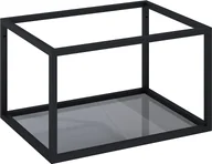 Szafki łazienkowe - Elita Look Stelaż podszafkowy z półką szklaną 60 czarny mat 167665 - miniaturka - grafika 1