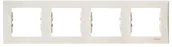 Wyłączniki światła i elektryczne - Schneider Electric Ramka poczwórna SEDNA kremowy - miniaturka - grafika 1
