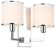 Lampy ścienne - Orlicki Design Kinkiet Casa 2 punktowy chrom parette cromo kremowe abażury - Casa parette cromo - miniaturka - grafika 1