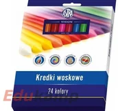 Przybory szkolne - Astra Kredki woskowe 24 kolory Vision KR20AST - miniaturka - grafika 1