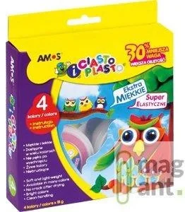 Amos Ciasto-piasto 4 kolory - Masy plastyczne - miniaturka - grafika 3