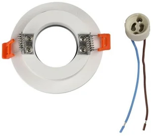 v-tac Oprawa Oczko V-TAC GIPS BETON GU10 Okrągła Wpuszczana Biały/Chrom VT-862 - Oprawy, klosze i abażury - miniaturka - grafika 12