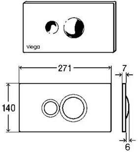 Viega Przycisk uruchamiający Do WC Visign for Style 10 wzór 8315.1 stal szlach. - Przyciski spłukujące - miniaturka - grafika 3
