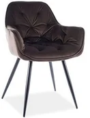 Krzesła - Signal Krzesło CHERRY VELVET Brązowy CHERRYVCBR - miniaturka - grafika 1