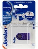 Nici dentystyczne - Jordan JORDAN Floss WHITENING 25m - wybielająca nić dentystyczna z fluorem o smaku mięty - miniaturka - grafika 1