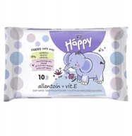 Chusteczki nawilżane - Bella TZMO S.A. Chusteczki nasączone Baby Happy z wit. E i alantoiną 10 szt. BB-062-W010-005 - miniaturka - grafika 1