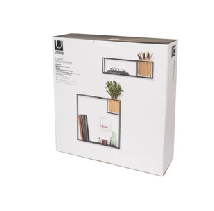 Umbra Umbra Cubist pływająca półka z wbudowaną doniczką na sukulent  nowoczesna dekoracja ścienna i geometryczna półka na książki, świece, notatki, zdjęcia, rośliny domowe i wiele więcej! | duża, czarna 470754-427 - Półki i regały dla dzieci - miniaturka - grafika 16