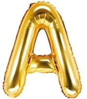PartyDeco Balon foliowy, litera A, złoty, 35 cm - Balony i akcesoria - miniaturka - grafika 3