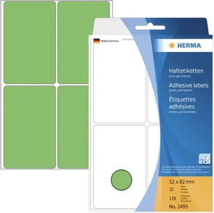 Herma Vielzwecketiketten grün 52x82 mm Papier matt 128 St. - 2495 - Etykiety do drukarek Herma Vielzwecketiketten grün 52x82 mm Papier matt 128 St. - 2495 - Etykiety do drukarek - miniaturka - grafika 1