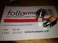 Akcesoria rowerowe - FOLLOW ME! Adapter FollowMe 3/8 X 26 G, 9,5 MM w pełni oś o. paski 2. zugf 60651002 - miniaturka - grafika 1
