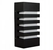 Lampy ogrodowe - SuperLed Zewnętrzna LAMPA elewacyjna 6769 prostokątna OPRAWA ścienna outdoor IP54 czarna 6769 - miniaturka - grafika 1