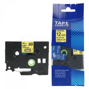 Brother strefadrukarek.pl Taśma TZe-MQY31 12mm x 8m limonkowa żółta czarny nadruk - zamiennik| OSZCZĘDZAJ DO 80% - ZADZWOŃ! 730811399 PROMOCJA! TZE-MQY31 - Taśmy do drukarek barwiące - miniaturka - grafika 3