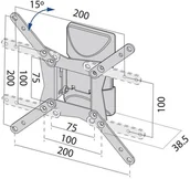 Uchwyty do telewizora - TB TB-152E - miniaturka - grafika 1