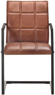 vidaXL Krzesła stołowe, wspornikowe, 6 szt., brązowe, skóra naturalna 3059812 - Krzesła - miniaturka - grafika 10