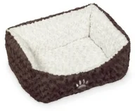 Legowiska dla psów - Nobby Komfort  łóżko dla psa neiku, brązowy/biały - miniaturka - grafika 1