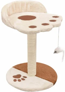 vidaXL Drapak dla kota z sizalowym słupkiem, 40 cm, beżowo-brązowy - Drapaki dla kotów - miniaturka - grafika 3