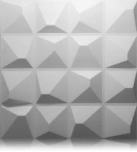 Kasetony Sufitowe Panele Ścienne Białe 3D Kryształ - Elewacje - miniaturka - grafika 2