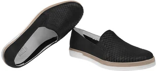 Simen Półbuty wsuwane Slip On 0106 Czarne 62219365 - Slip on damskie - miniaturka - grafika 2