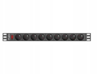 LANBERG Listwa zasilająca Lanberg do RACK 1U 16A PDU 19\" 9x PL 3m czarna PDU-09E-0300-BK - Listwy zasilające - miniaturka - grafika 3