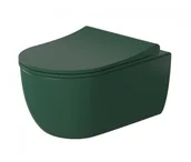 Miski WC - Massi Miska wisząca WC MOLIS GREEN RIMLESS 35x54x32 z deską wolnoopadającą SLIM DURO MSM-0013RIMSLIM-GR - miniaturka - grafika 1