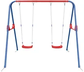 Leżaczki i huśtawki - PLAYTIVE PLAYTIVE Stelaż huśtawki ogrodowej z 2 huśtawkami 4055334579537 - miniaturka - grafika 1