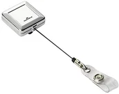 Artykuły biurowe - Durable JoJo Chrome Quadro 832823 zawieszka na identyfikator, srebrny metalik 10 szt. 832523 - miniaturka - grafika 1