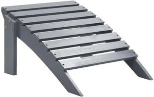 vidaXL Fotel ogrodowy z podnóżkiem, drewniany, szary - Fotele i krzesła ogrodowe - miniaturka - grafika 7