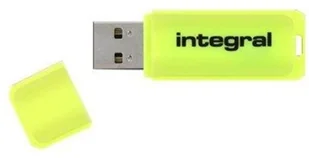 Integral Neon USB Stick, żółty 8 GB INFD8GBNEONYL - Huby USB - miniaturka - grafika 2