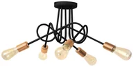Lampy sufitowe - Helam Żyrandol natynkowy OXFORD 5xE27/60W/230V czarny - miniaturka - grafika 1