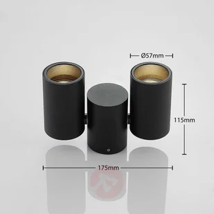 ARCCHIO Lampa sufitowa Gesina, 2-punktowa, czarna - Lampy sufitowe - miniaturka - grafika 4