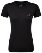 Bielizna sportowa damska - RONHILL RONHILL Koszulka biegowa damska CORE S/S TEE czarna - miniaturka - grafika 1