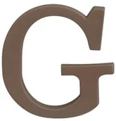 Numery na dom - Litera G wys. 9 cm PVC brązowa - miniaturka - grafika 1