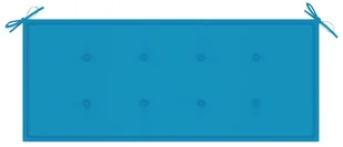 vidaXL Ławka ogrodowa z poduszką, 120 cm, bambusowa 3063880 - Ławki ogrodowe - miniaturka - grafika 6