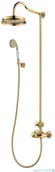 Słuchawki prysznicowe - Omnires Armance system prysznicowy natynkowy termostatyczny złoty AM5244/6GL | - miniaturka - grafika 1