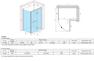 Atrium Catania 80x110 UP0308+US110 - Kabiny prysznicowe - miniaturka - grafika 8