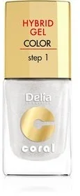Delia Cosmetics Coral Hybrid Gel Lakier do paznokci nr 32 Biały perłowy 11ml Cosmetics - Lakiery do paznokci - miniaturka - grafika 3