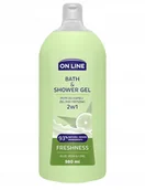 Kosmetyki do kąpieli - On Line Żel i Płyn do kąpieli 2w1 Freshness 980ml - miniaturka - grafika 1